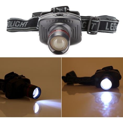Lampe Frontale Led 3W - 3 Modes D éclairage - Casque Réglable En Abs - Pour Camping Randonnée Pêche (1/5)