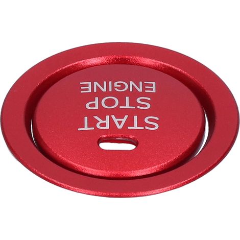 2-teiliger Start/Stopp-Knopfrahmen aus Aluminiumlegierung, rot, für den Innenraum. (1/5)