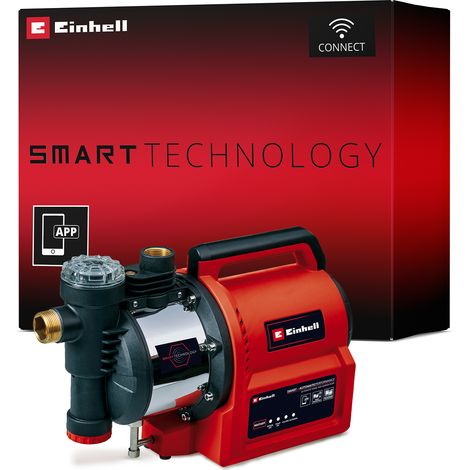 Einhell Pompe d'arrosage automatique GE-AW 1144 SMART (commande par appli mobile, arrosage programmé/intelligent utilisant les données météo, fonction anti-marche à vide/automatique, préfiltre) (1/5)