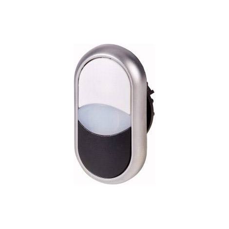 Eaton M22-DDL-WS Bouton poussoir double blanc noir
