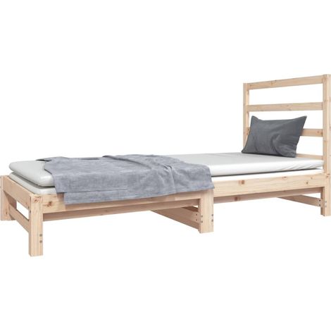 vidaXL Lit coulissant sans matelas 2x(90x190) cm (1/5)