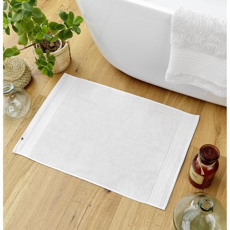 Tapis de bain 50 x 70 cm coton 600 gr Garance Blanc (1/4)