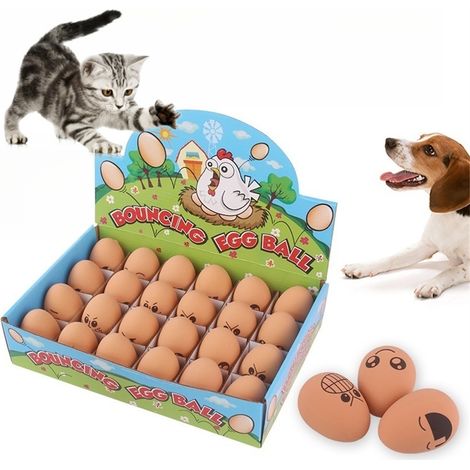 Balles en forme d'œufs mignons pour chats et chiens (1/5)