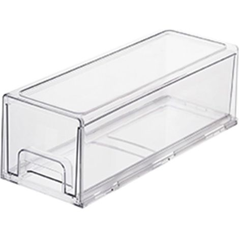 Bacs de rangement empilables pour réfrigérateur avec tiroir coulissant, pour congélateur, armoire, cuisine, garde-manger (taille : 33,5 x 12,5 x 11 cm) (1/5)