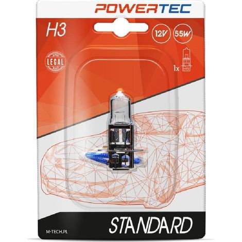 Ampoule Halogene H3 Pk22S 12V 55W -Blister- X 1 Mtech
