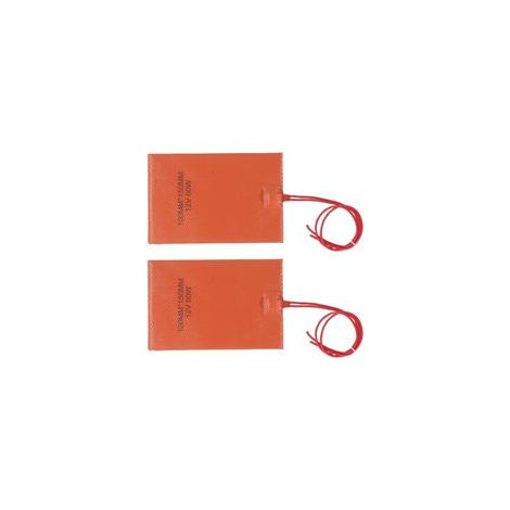 Coussin chauffant en Silicone 60W, 2 pièces, tapis chauffant Flexible résistant aux hautes températures, rapide 200 ℃, pour couverture électrique