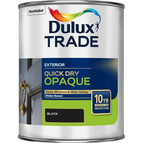 Dulux Trade Weathershield Quick Dry Opaque - Black - 1L