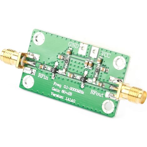 Amplificateur à faible bruit (LNA) RF large bande 0,1-2 GHz, gain 60 dB, bande passante de 0,1 à 2 GHz (1/5)