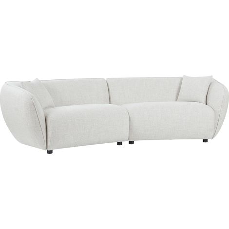 Canapé 4 places en tissu chiné beige LUCAMO (1/4)
