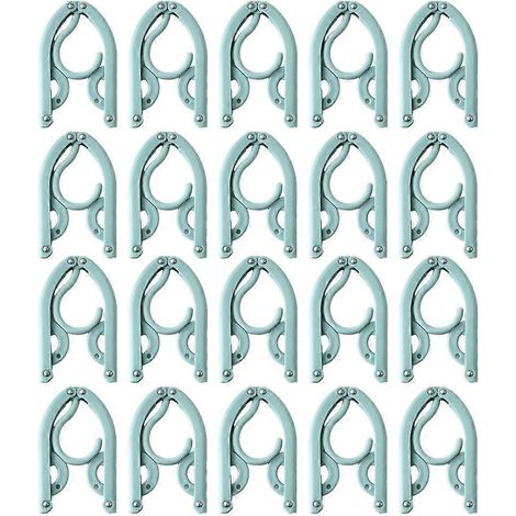 Étendoir à linge pliable de voyage, étendoir à linge sur pied pour hôtels et voyages d'affaires, séchoir à linge pliable, bleu. (1/5)