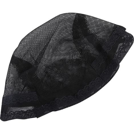 Perruque à filet élastique noir, bonnet à cheveux en maille, calotte réglable avec sangle pour confection de perruques (1/5)