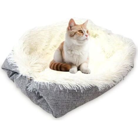 Lit pour Chat, Coussin pour Chat, Lit pour Chien, Chaton Coussin, Coussin Chien Dehoussable EET Lavable, Tapis pour Chat pour Dormir (6151cm) (1/5)
