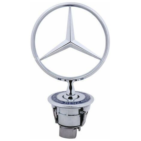 Mercedes Benz 44mm Hood Logo Badge – Compatible with W124 W202 W203 W208 W210 – High-Quality Materials – Spring-Mounted Badge (1/5)