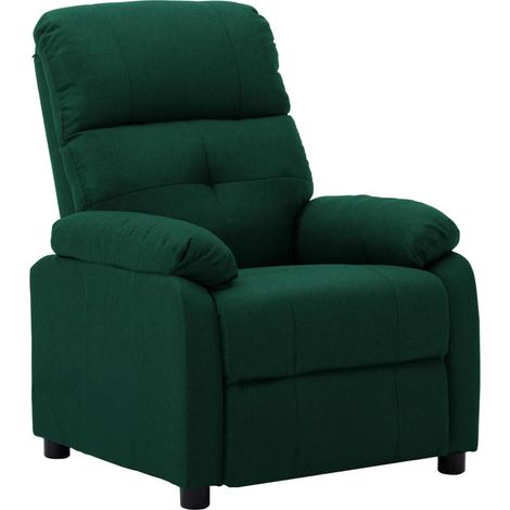 Fauteuil inclinable Vert foncé Tissu (1/5)