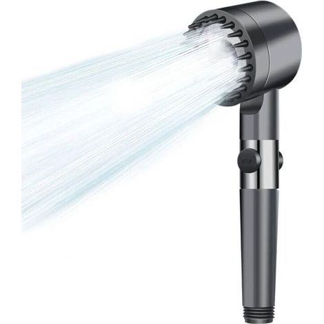 RHG Pommeau de Douche à Main - Économe en Eau - Avec Filtre  Haute pression - Économie d'eau - Pour Salle de Bain - Pommeau de Douche avec Bouche en Silicone pour Spa/Massage,