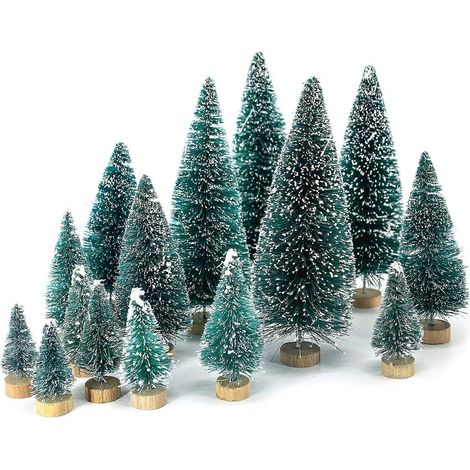 Mini Sisal Snow Frost Trees - Christmas DIY Decoration (1/5)