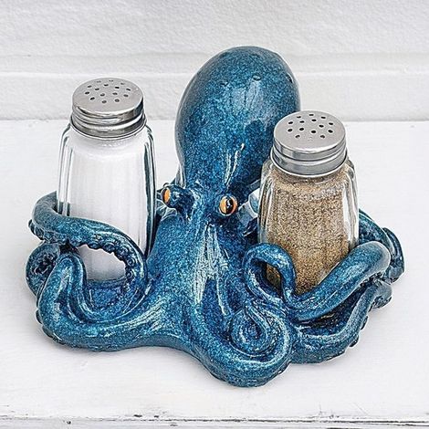 New kitchen storage and decoration item, creative and unique animal-themed storage rack, stylish and cute octopus figurine.