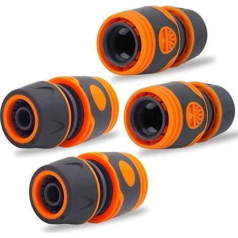 TAISHENGDA Schlauchanschluss, 1/2"-Schlauchanschluss, zum Verbinden von Schläuchen, Gartengeräten, Schlauchanschluss-Set, 4-teiliger Schlauchbypass, Premium-Schnellanschluss (1/5)