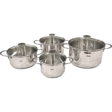 Fissler Copenhagen Topf-Set 4-tlg. Induktion mit Glasdeckel Edelstahl"-"179188380