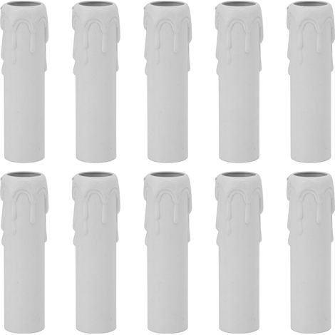 10 pièces 4 pouces bougie couvre manches Simulation Vintage cire goutte bougie douille couvertures pour lustre blanc