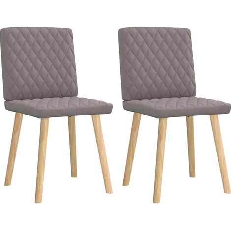 Lot de 2 Chaises à manger,Chaise de cuisine taupe tissu CFW37543 (1/5)
