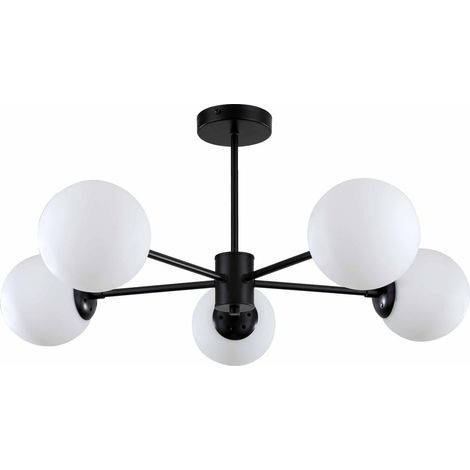 Lampada a sospensione Roma 5xE14 nera LP-1345/5P BK Light Prestige (1/4)