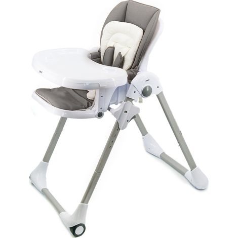 Chaise haute évolutive pliable et réglable pour bébé – Aluminium, 7 niveaux de hauteur – Dossier inclinable 3 positions – Tablette amovible
