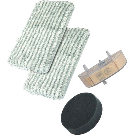 Rowenta PR Clean and Steam ZR005801 Kit di Panni Nero Grigio