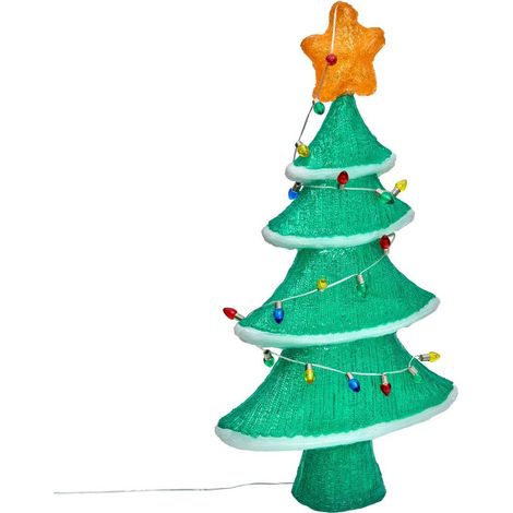 Sapin de Noël lumineux d'extérieur 110 LED lumière fixe H. 65 cm sur secteur - Feeric lights & christmas (1/3)