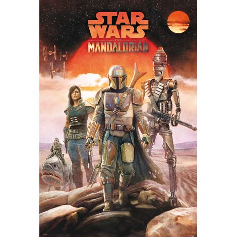 Poster star wars l'equipaggio mandaloriano