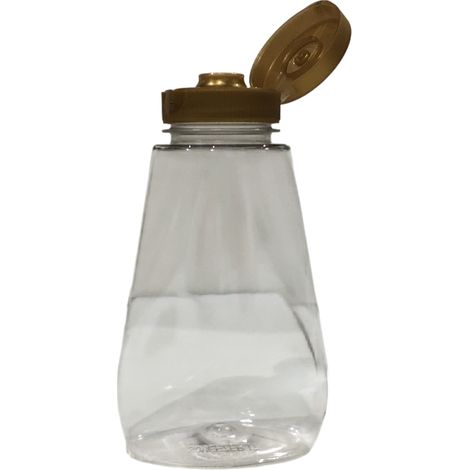 Vasetto dosatore squeezer in plastica da 250 cc (350 g), bocca Ø4 cm (1/3)