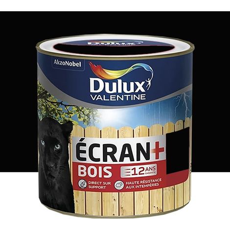 Peinture bois DULUX VALENTINE Ecran+ Bois Noir 2 L (1/2)