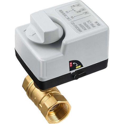 AC220V 2 Way DN20 avec manuel interrupteur laiton Motorized Ball vanne 3 fil Two Control électrique Actuator (1/5)