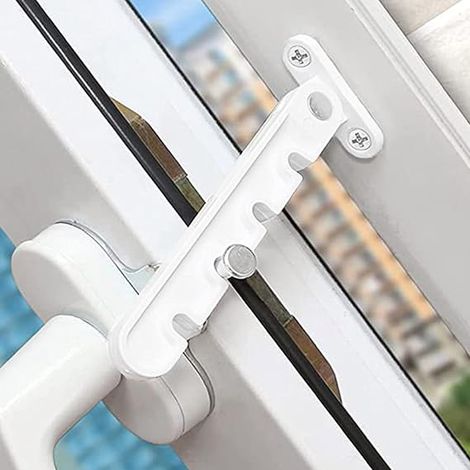 Set of 2 Window Restrictors for UPVC, Casement Window Opening Limiter, Child and Baby Safety Lock, Home Ventilation Restrictor (1/5)