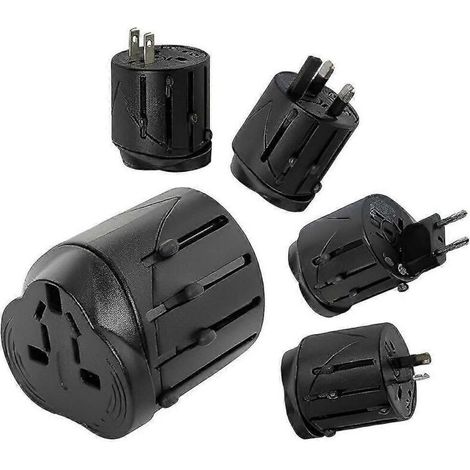 Adaptateur Voyage Universel - Prises UE Australie Royaume-Uni Etats-Unis - 100-240 V - Pour Voyages Internationaux - 1 Pièce (1/5)