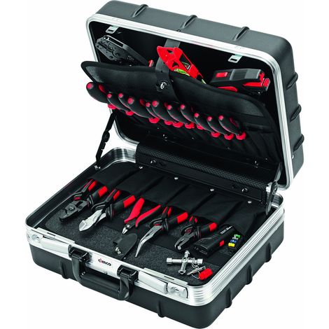Cimco Coffre à outils professionnel robuste en plastique et aluminium