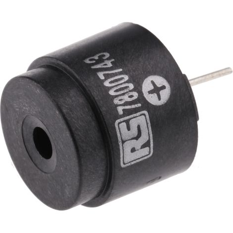 Buzzer piézo RS PRO 85dB Continu, 15V c.c. max, Traversant (1/2)