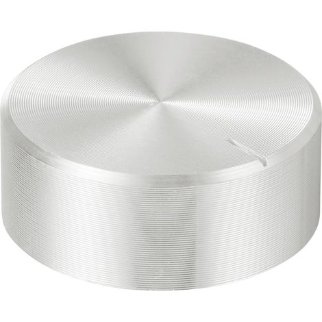 TRU COMPONENTS TC-11696464 Tête de bouton rotatif avec marquage argent (Ø x H) 25 mm x 10 mm alumini (1/4)