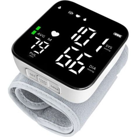 Pair - Tensiometre poignet professionnel, Affichage numérique plein écran LED, Détection de Pulsations Cardiaques Irrégulières (1/4)