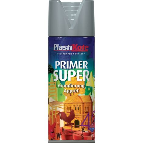 Plasti-Kote Super Grey Primer Spray - 400ml (PKT1148) (1/2)