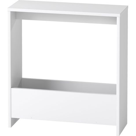 Levede Side Table with Magazine Storage End Table Narrow for Living Room White