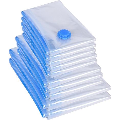 Lot de 20 Sacs de Rangement sous Vide, Sacs Voyages Compression sous Vide Housse de Rangement pour Vêtements, Couettes, Literie (1/5)