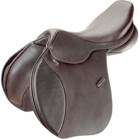 16,5", Braun: Daslo Springsattel mit Silikonwollkissen und verstellbarem Sattelbogen (1/2)