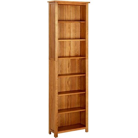 Estantería de 7 niveles madera maciza de roble 60x22x200 cm vidaXL