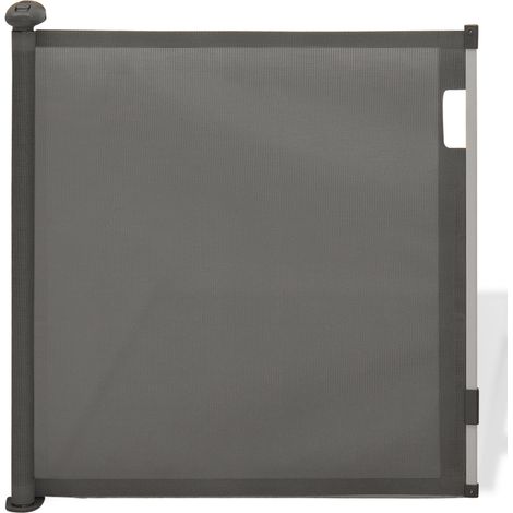 Idmarket – Barrière de sécurité rétractable pour chien 130 cm – Toile en PVC ajourée – Hauteur 85.5 cm – Montage facile