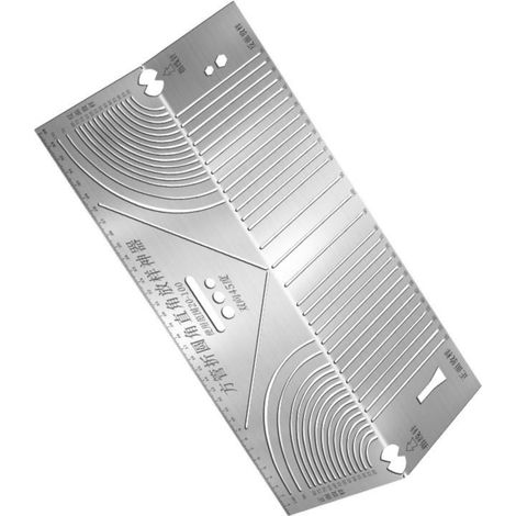 Règle d'angle pliante carrée en acier à 90 degrés, règle d'angle, outil de dessin, grande règle à dessin d'arcs 20-100 (1/5)