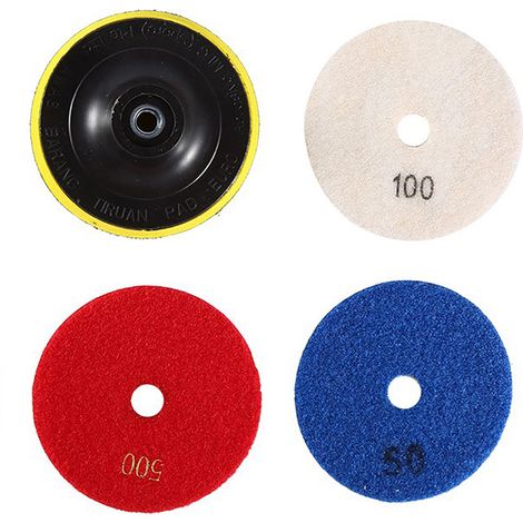 Disque De Polissage Diamant 4 Pouces (100 Mm) – Plateau De Ponçage Pour Béton, Granit, Marbre (Waies)