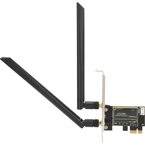 Carte Wi-Fi double bande 5G Intel AX200 avec Bluetooth 5.1 et antenne intégrée, compatible Windows 10 64 bits et Linux (PC de bureau). (1/5)