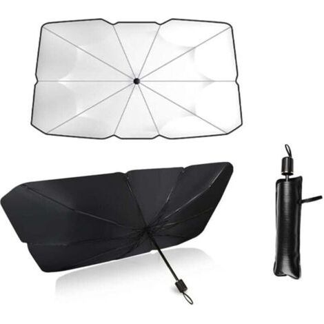 Pare-soleil de voiture , pare-brise, intérieur, pare-soleil pliable, bloque 99,9 % des rayons UV pour voiture, SUV, camion, poids lourd (140 x 79 cm) (1/4)