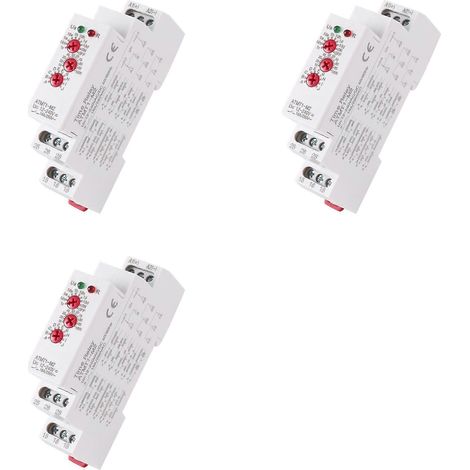 Relais temporisé multifonction 16 A/250 V CA, 3 x 12-240 V CA/CC, montage sur rail DIN, avec 10 fonctions au choix, ATMT1-M2 (1/5)